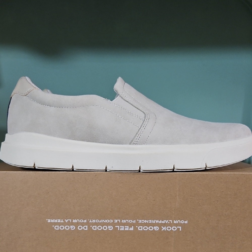DR SCHOLL'S MADISON SLIDE ON SNEAKER: OYSTER: NEW IN BOX: SIZE 10.5